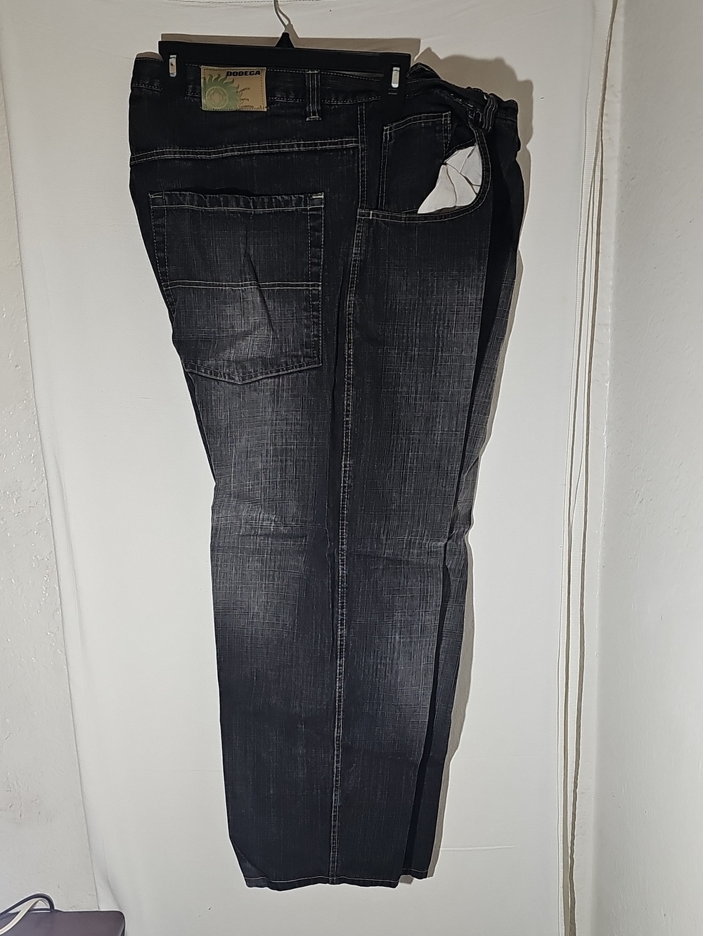 Men's Straight Leg Black Washed Jeans